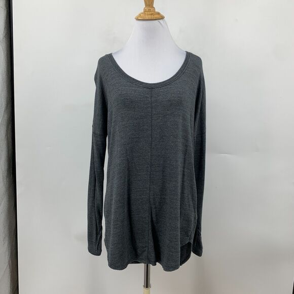 Athleta Studio Scoop Neck Sweater Womens XS Extra Small Oversized Thumbholes Top - Picture 2 of 13